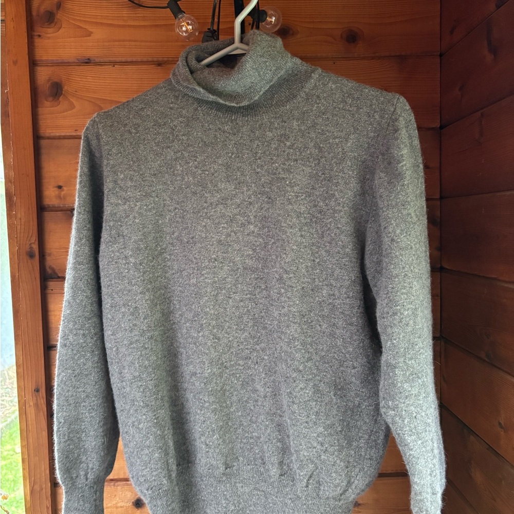 Grey Wool and Angora Turtleneck